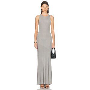 Atlein Sleeveless Long Dress in Grey